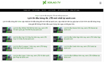 Xoilac TV cung cấp những thông tin về lịch thi đấu nhanh chóng và chính xác nhất