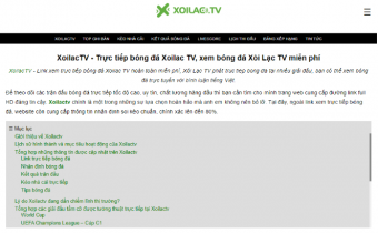 XoilacTV tường thuật bóng đá chất lượng full HD và miễn phí