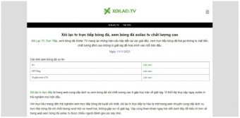 Website Xoilac TV - Xem phát sóng trực tiếp bóng đá chất lượng hàng đầu 