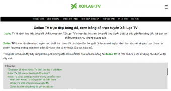 Giao diện trang chủ của kênh TTBD Xoilac TV